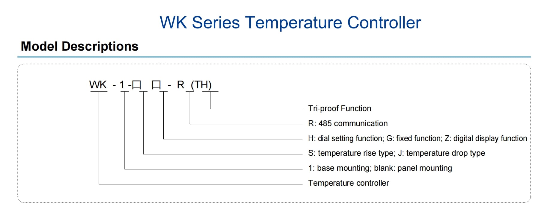 Wk Fixed Temperature Controller For Cabinets Wiring Dimensions